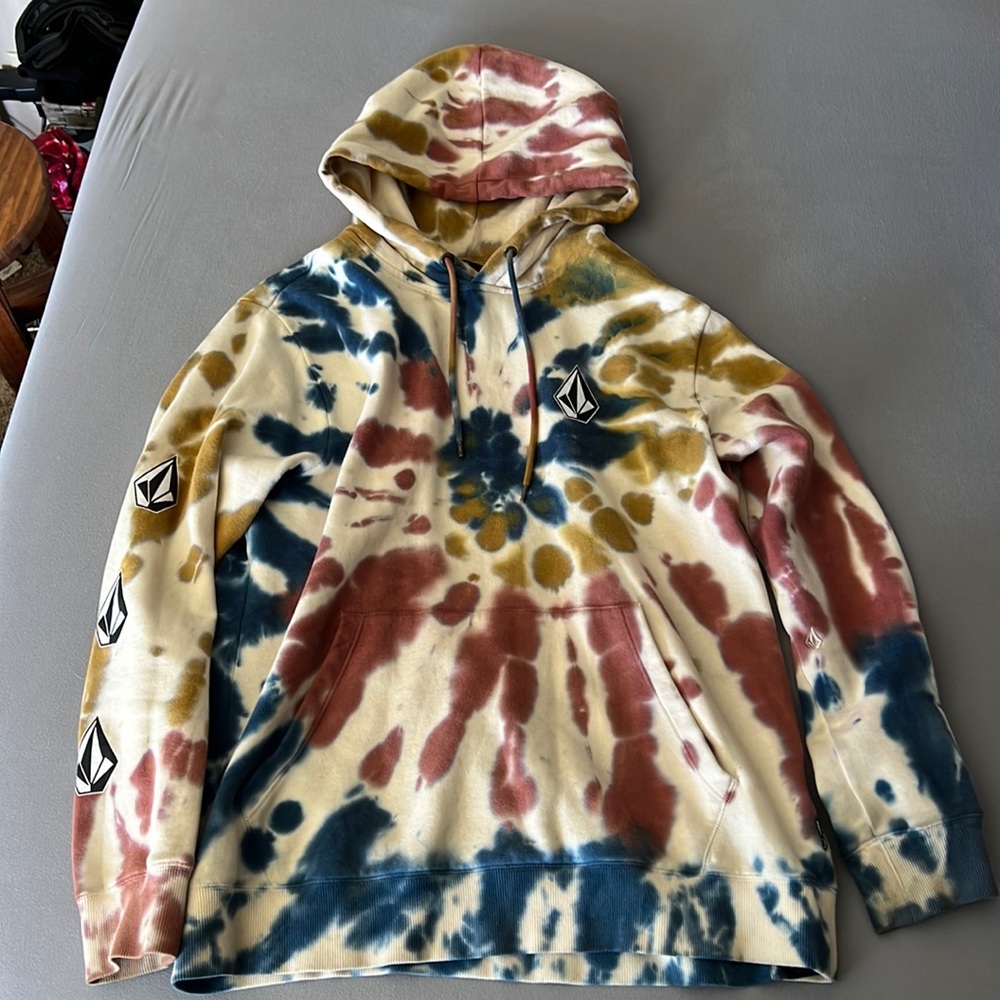 Volcom tie dye hoodie Men's M